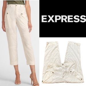 EXPRESS PLUS SIZE SUPER HIGH RISE LYOCELL BUTTON POCKET UTILITY PANT **NWT**